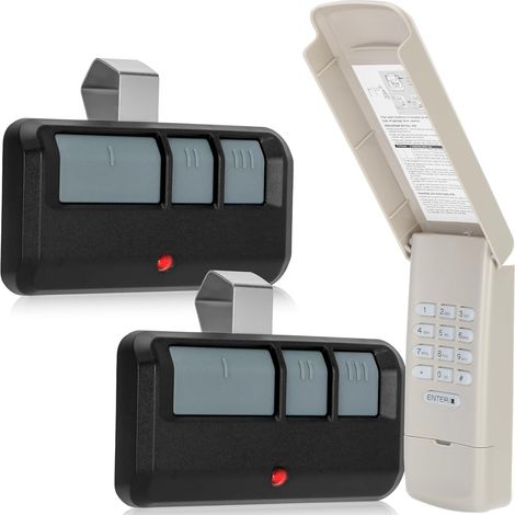 877MAX Garage Door Keyboard Set (2 sets included) White Box 893MAX 953ESTD Three-Button Remote Control (1/4)