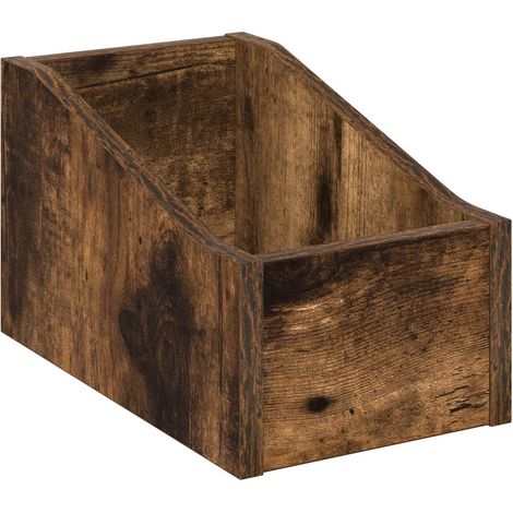 Boîte à disques LP Chêne fumé 18 x 32 x 18 cm Bois d'ingénierie vidaXL