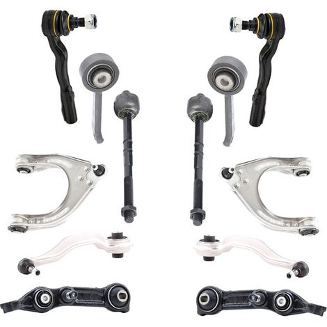 KIT BRACCIO OSCILLANTE 12 PEZZI COMPATIBILE CON MERCEDES-BENZ CLASSE CLASSE E (W211) E 2 / Kit Sospensione Completo OE/OEM / Bracci Oscillanti + Testine Sterzo / Sostituzione Diretta OEM