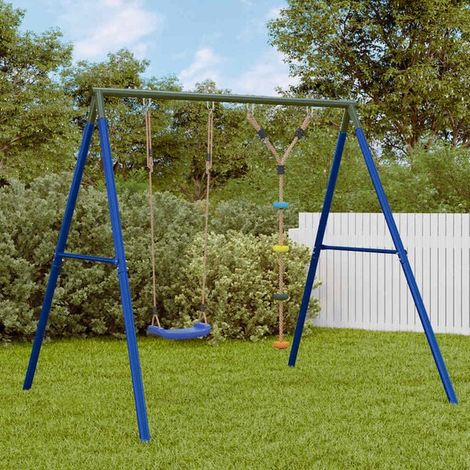 Aire de jeux extérieure : Aire de jeux d'extérieur bois de pin massif jeu extérieur enfant, aire de jeu jardin, balançoire enfant , pour jardin, usage domestique , enfant 3-8 ans (1/5)