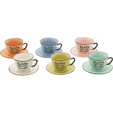 Tognana Porcellane Set 6 Tazzine Da Caffè Con Piattino Morning
