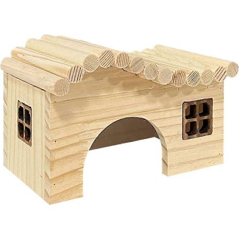 Kleine Tiere Natürliches Hamster-Holzhaus Gebogen für brutende Hühner Schlafplatz L-S (1/5)