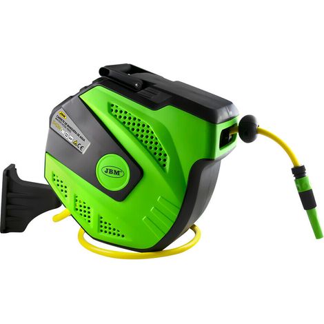 Avvolgitubo Automatico Acqua Giardino Girevole Autoavvolgente con pompa da 15 mt (1/4)