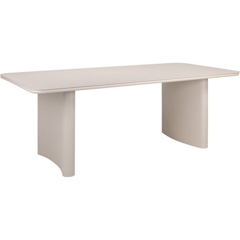 Table de jardin en aluminium beige clair - beige clair (1/5)