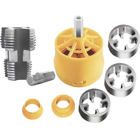 Kit d'outils pour filetage de tuyaux en PVC, accessoires pour perceuse électrique et tuyaux d'eau en plastique (1/5)