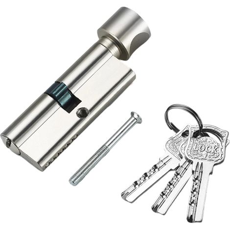 Cerradura De Puerta - Cilindro De Cobre - Para Dormitorio Y Puerta Principal - Resistente A Manipulaciones - Unidad (1/5)