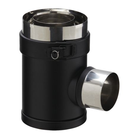 Tè 80/130 PGI stufa a pellet legno nero ral gra 9030 TE 80/130 PGI POUJOULAT - 37080750NERO (1/2)