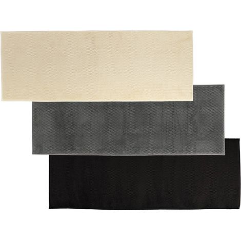 Alfombra poliéster 40x120 cm - 3 colores surtidos: negro beige gris - Tendance
