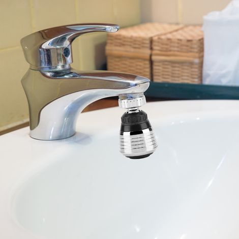 Robinet à bulles turbo réglable, pulvérisateur d'évier à jet réglable, dispositif d'économie d'eau, économiseur d'eau (1/5)