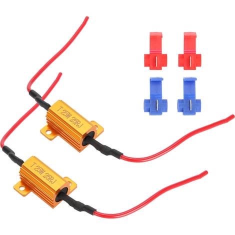 LED-Autodecoder, Anti-Flash, 25 W, 25 Ω, fehlerfrei, Drahtwiderstand für Autolampen, 2er-Pack (1/5)