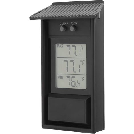 Thermomètre numérique extérieur étanche, jauge de température -20 à 50 °C, affichage en °F/°C, idéal pour la maison, le jardin et la serre. (1/5)