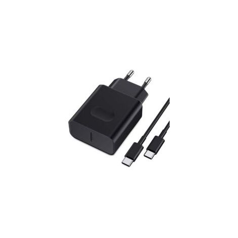 25-W-USB-C-Netzteil, Schnellladefunktion für Samsung Galaxy S25/S24/S23/S22/S21 Ultra/S20/S20+/Note 20/10/9/8/A73/A53/A52/S10/S9 und 2-m-Kabel, Typ-C-Netzteil, Schwarz – Crezuo
