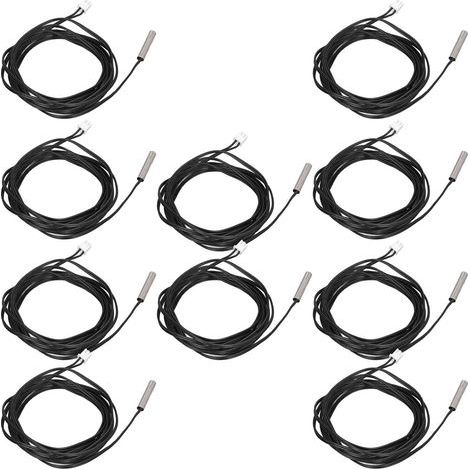 10 Stück Temperatursensoren, 5 x 25 mm Thermistorsonde, 2 Meter Kabel, XHB-Stecker, für industrielle Systeme (1/5)