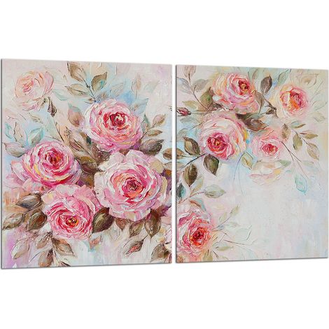 2 plaques de protection en verre pour cuisinière 40x52 roses (1/5)