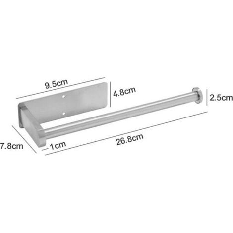 1 Support Dévidoir Sopalin, Acier Inoxydable, Installation Sans Perçage ou à Vis, Pour Cuisine et Salle de Bain (1/4)