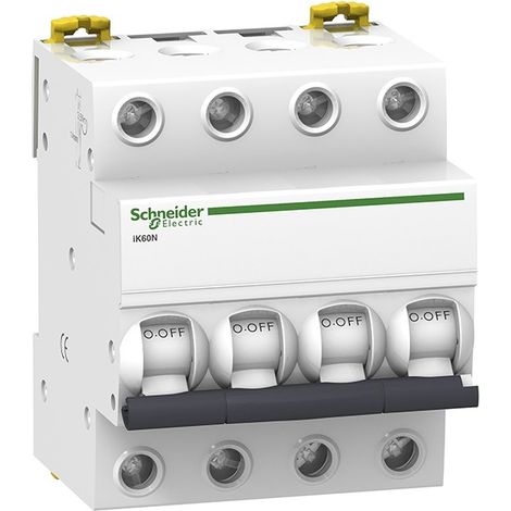 Interruptor magnetotérmico Acti9 IK60N 4P 6000A de Schneider  20A