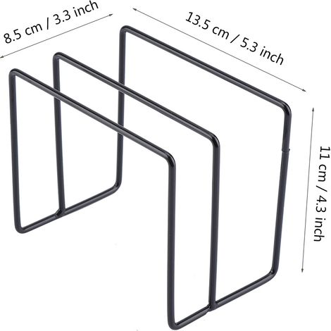 Selbstklebender, wandmontierter Schneidebretthalter – Küchenorganizer (Schwarz) (1/5)