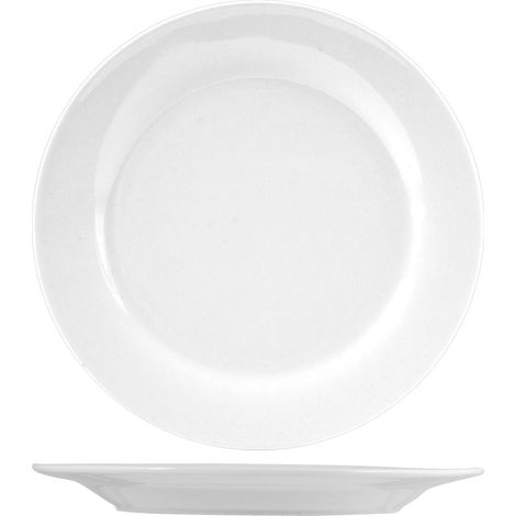 6 x assiettes blanche BASIC - Porcelaine - 24cm - Royal Norfolk