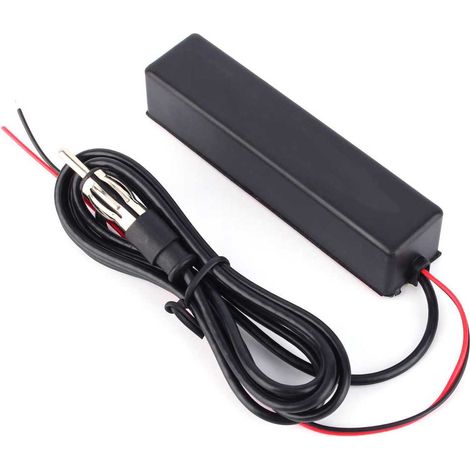 12V elektronischer FM-Signalverstärker für Auto/Motorrad, Auto-/Motorradantennenverstärker (1/5)
