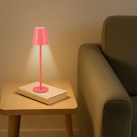 BEPER P207ILI206 Lampada da Tavolo Ricaricabile, Luce LED senza fili, Intensità Regolabile, Abat-jour da comodino, USB Inclusa – Portatile per Scrivania, Comodino o Esterni (1/5)