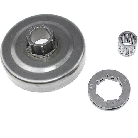 Embrayage tambour pignon 0.325 7 dents pour tronçonneuse Oleo-Mac, chaîne pas 325, remplacement pièce d'usure, acier robuste, compatibilité modèle, kit pignon d'entraînement. (1/5)