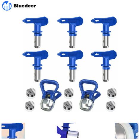 6 Pièces Buse de Pulvérisation Airless, Buses de Pulvérisation Réversibles Sans Air, Buse Airless pour Pistolet à Peinture Haute Pression (Tapez 211, 315, 417, 515, 517, 523) (1/5)