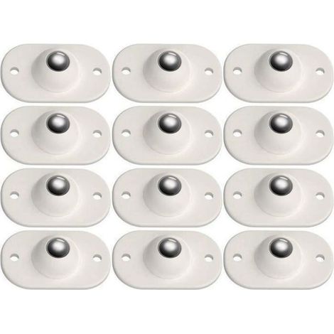 Roulette Adhésive - Roulette Pivotante - 360° - Auto-adhésive - Mini - Pour Boîte De Rangement Rotatif - Lot De 4 (1/4)
