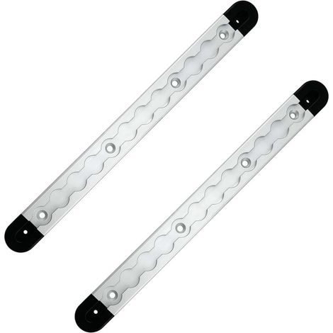 Rails d’arrimage aluminium Airline – Lot de 2 barres de 300 mm avec 4 embouts, pour camions, camping-cars et remorques