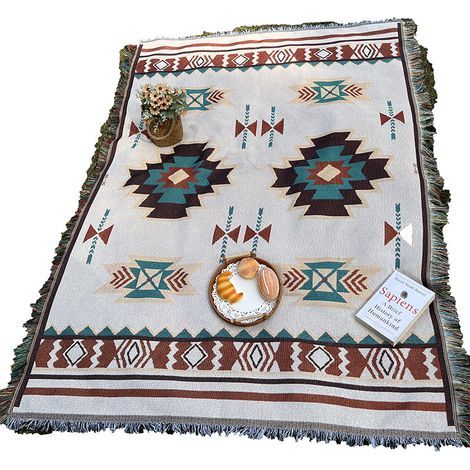 Böhmische Picknickdecke (180×180 cm) — Amerikanische Campingdecke aus maschinenwaschbarem Polyester, verwendbar als Bodenmatte oder Zelttischdecke, feuchtigkeitsbeständig. (1/5)