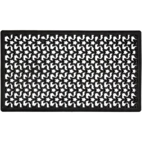 5 x ZERBINO STELLATO NERO C/BORDO 40X70 CM