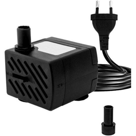 Extrem leise Mini-Tauchpumpe mit 1,3 m langem Netzkabel, einer Düse für Springbrunnen, Aquarien und Gartenteiche, europäischer Stecker, 180 l/h, 3 W (1/4)
