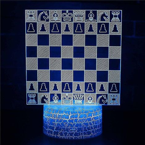 Lampe de chevet LED à illusion d'optique 3D, 7 couleurs, tactile, style Art Déco, pour chambre d'enfant. (1/5)