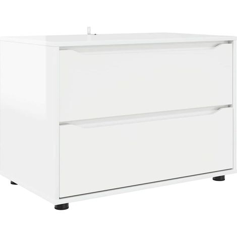 Maison Exclusive - Armadio Bianco Lucido 80 x 48 x 57 cm Legno multistrato