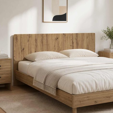 vidaXL Tête de lit murale ZWOLLE Chêne artisanal Bois d'ingénierie (1/5)