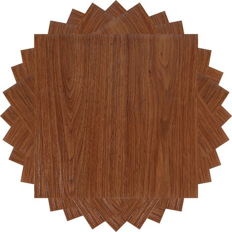 TolleTour Losetas de PVC adhesivas 30 x 30 cm, 11 piezas, suelo vinílico autoadhesivo para salón cocina pasillo, efecto madera natural (1/5)