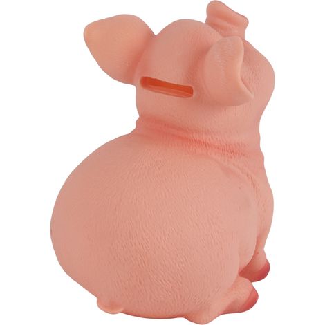 Tirelire Cochon Mignon en Résine Écologique - Banque de Pièces Cartoon 14x12x11cm