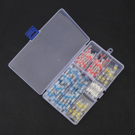150 manchons isolants à souder, outils de soudage pour connexions de fils, pièces d'étanchéité, étanches, gaine thermorétractable (1/5)
