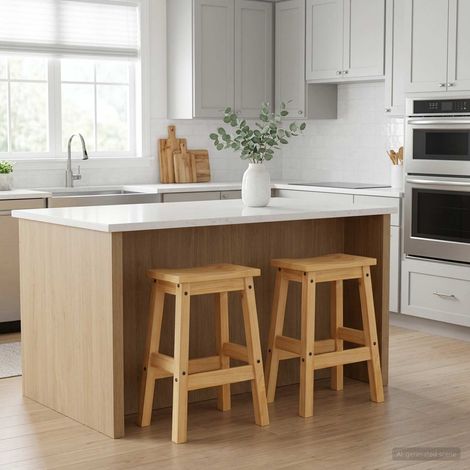 vidaXL Tabouret de bar 2 pc Cire de Miel 44 x 30 x 63 cm Pin massif (1/5)