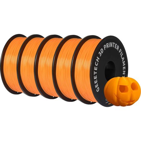 Filament d'imprimante 3D, matériau PLA, compatibilité polyvalente, Orange (1/2)