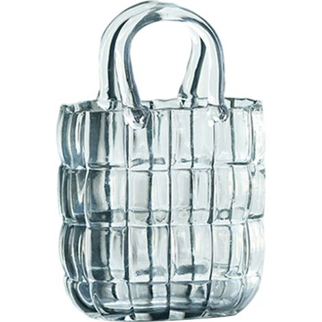 Vase en verre, panier transparent, composition florale pour salon, sac créatif, aquarium (1/5)