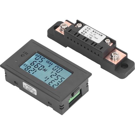Compteur de tension courant puissance LCD avec surveillance énergie voltmètre ampèremètre 6-200V DC (1/5)