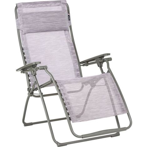 Zero-Gravity-Relaxliege-Garten - Futura - Velio - Lila Flora - Lafuma Mobilier