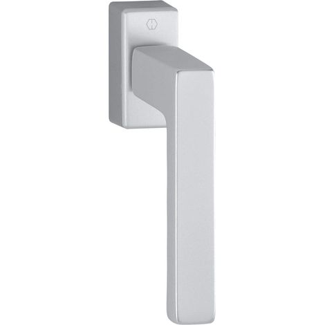 1 - Poignée de fenêtre - Mécanisme Secustik - Sécurité anti-effraction - Aluminium anodisé argent - Pour fenêtre basculante - Argent - 128x60 cm