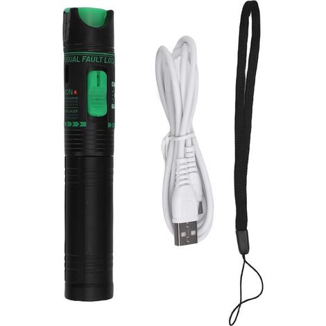 Stylo localisateur défaut fibre 15 km – VFL rechargeable – Lumière verte – Test câble CATV – Portable (1/5)