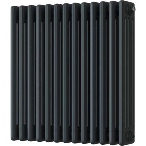 Alpha - Anthracite Column Radiator H600mm x W592mm 4 Column