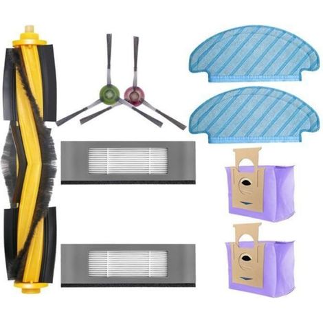 Accessoires Robot Aspirateur - Brosses Latérales Et Filtre - Pour Ecovacs DEEBOT T9 T9Pro OZMO T8 N8 Pro N10 Plus - Lot De 2 (1/4)