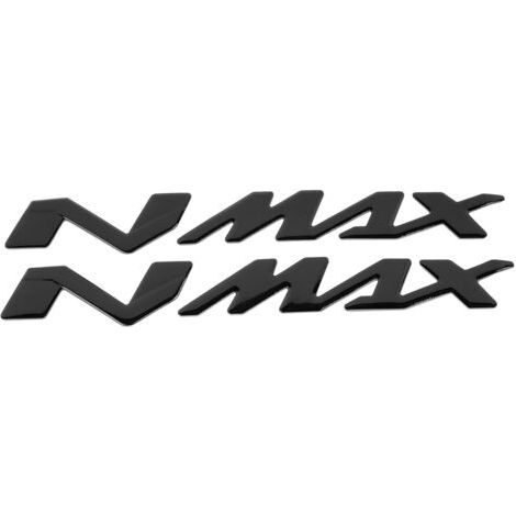 Paar 3D-Motorrademblem-Aufkleber – Aufkleber für Yamaha NMAX155 125 – Schwarz (1/5)
