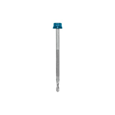 ETANCO Zacrospiral-Bohrschraube – Ø 6,3 x 110 mm – Sechskantkopf 12 – Beutel mit 100 Stück – Ral 7016 – 551920236