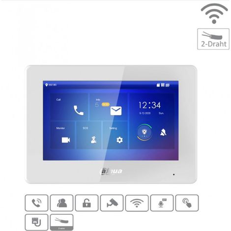 Video-Türmonitor Dahua VTH5422HW-W 7 Zoll Touchscreen WLAN