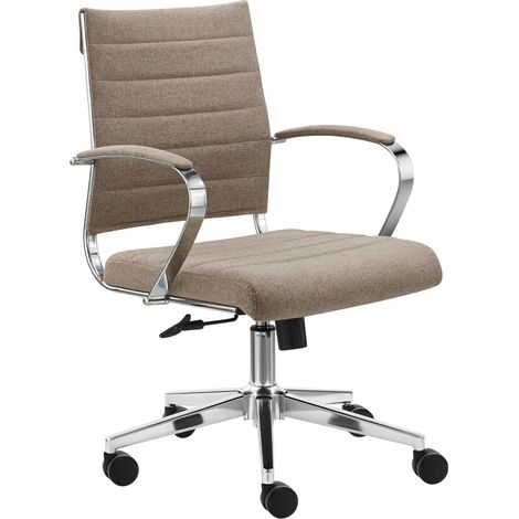 Sedia girevole Cadiz Taupe - Tessuto (1/5)